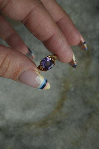 14K AMETHYST ANTIQUE RING