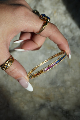 EFFY RAINBOW SAPPHIRE BANGLE BRACELET