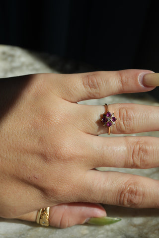 14K RUBY & DIAMOND RING