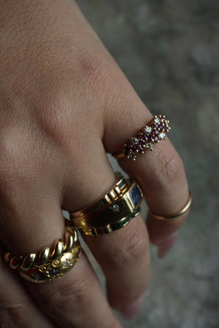14k Ruby & Diamond Band