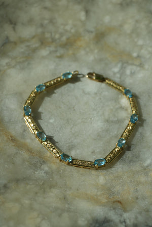 10K AQUAMARINE BRACELET