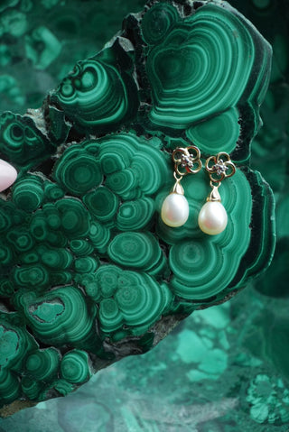 14k Pearl Drop Earrings