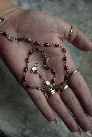 Lady of the Hour - Sterling Enamel Ladybug Necklace