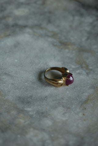 10K ART DECO RUBY RING
