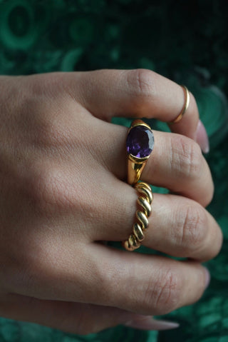 Plum Pony - Vermeil Amethyst Ring Size 7