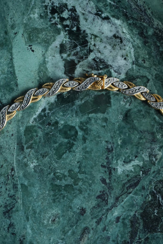 Dual Tone Braid - Mixed Metal Necklace