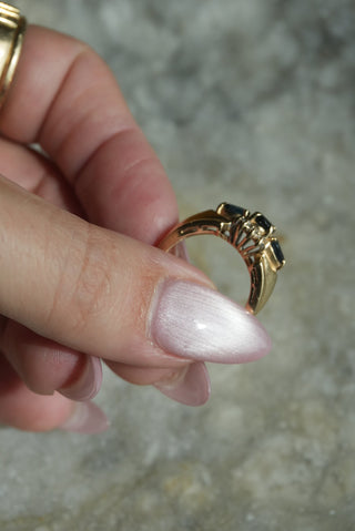 14k Sapphire & Diamond Ring