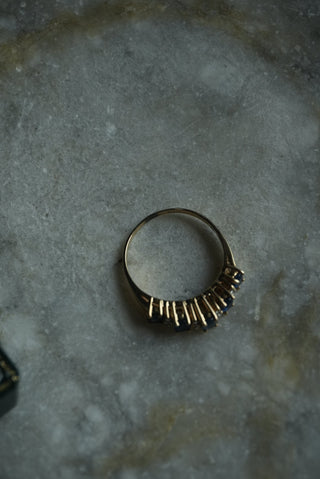 14k Diamond & Sapphire Ring