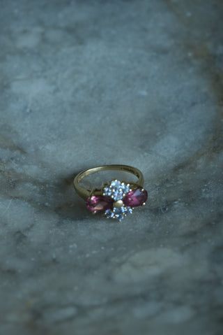 14K TOURMALINE & TANZANITE RING