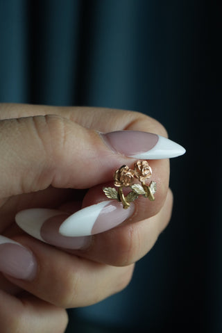 14K ROSE STUDS