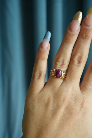 10K ART DECO RUBY RING