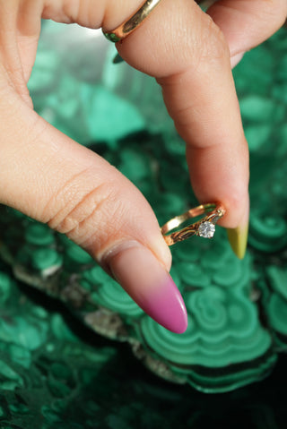 14K DIAMOND PINKY RING