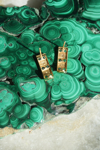 10K EMERALD EARRINGS