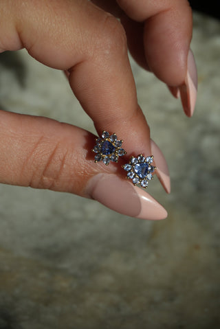 14K TANZANITE STUDS
