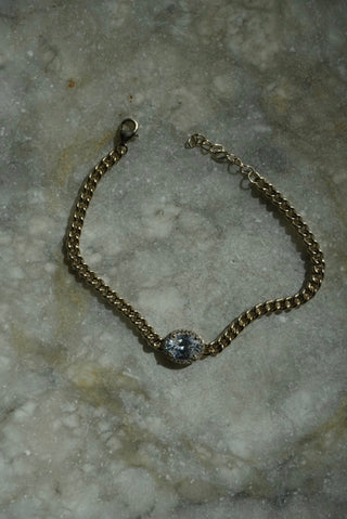 Solitaire - Vermeil Curb Link Bracelet