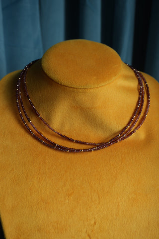14K GARNET & TOURMALINE BEADED NECKLACES