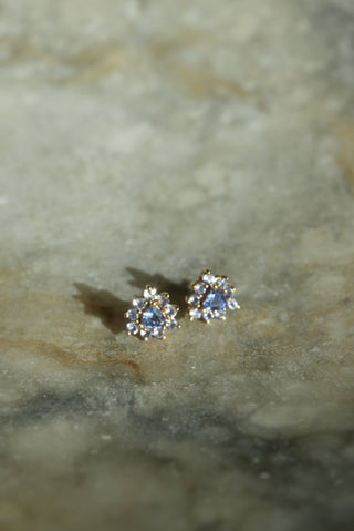 14K TANZANITE STUDS