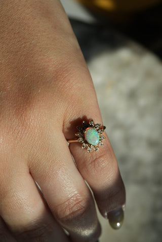 14K OPAL MINI RING