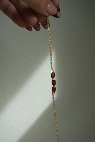 14K GARNET BRACELET