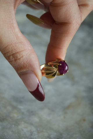 10K ART DECO RUBY RING