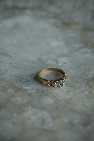 10K TOPAZ HEART BAND