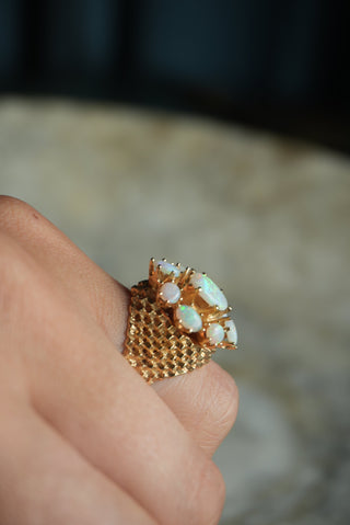 14K OPAL CENTER STAGE RING