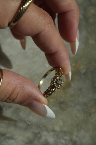 14k HONEYCOMB CHOCOLATE DIAMOND RING