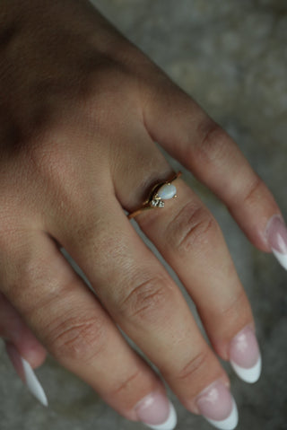 10k Opal & Diamond Band