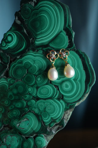 14k Pearl Drop Earrings