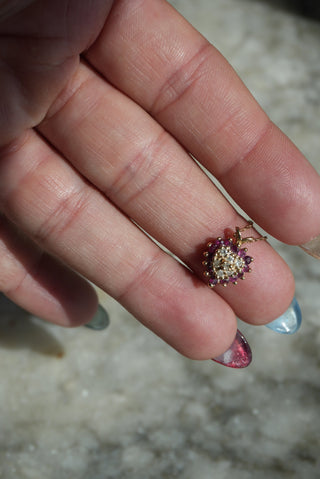 14K RUBY HEART NECKLACE