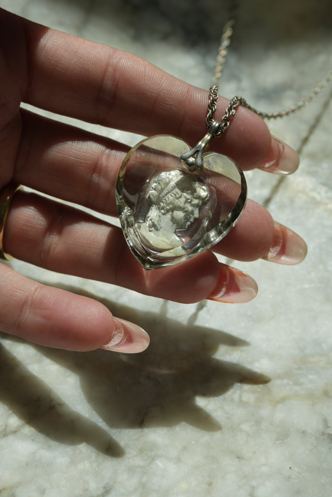 GLASS HEART CAMEO