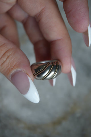 STERLING CROISSANT RING SZ 6