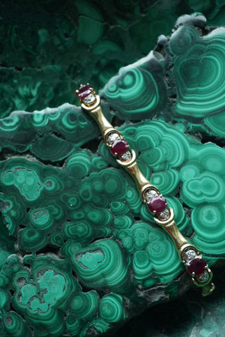 14k Ruby & Diamond Bracelet