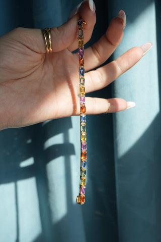 EFFY 14K SAPPHIRE TENNIS BRACELET