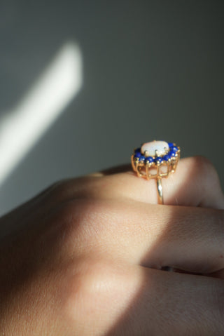 14K LAPIS & OPAL RING