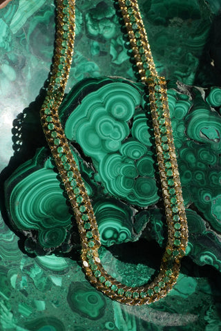 14K EMERALD & GOLD CHAIN