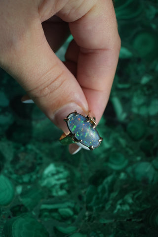 14K BLUE OPAL RING