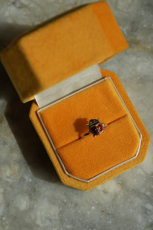 14k GOLD LADY BUG RING