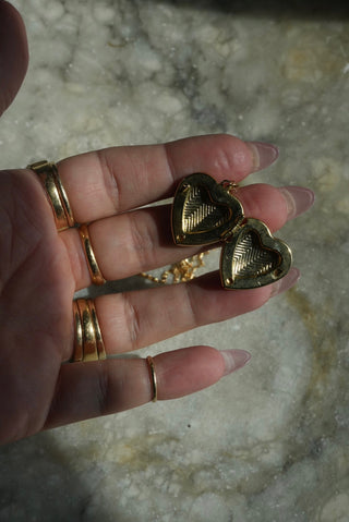 Sweet Tart - Gold Fill Enamel Heart Locket