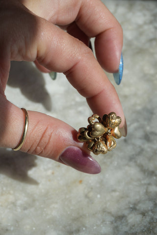 14K HEART CHARM RING