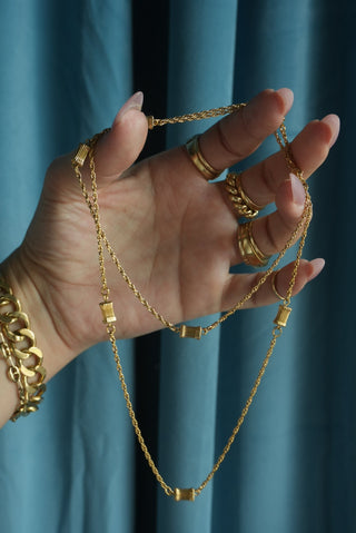 Station Chain - Gold Fill Layering Necklace