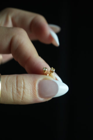 14K GLASS STUDS