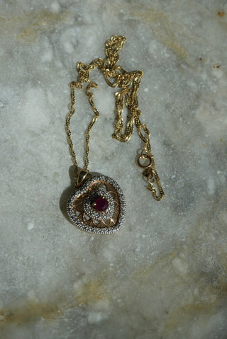 RUBY HEART NECKLACE