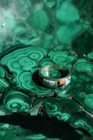 Inlay lady - Sterling Stone Inlay Ring Size 8