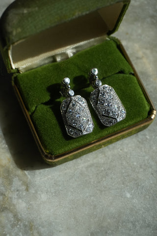Gatsbys Girl - Sterling Deco Post Earring