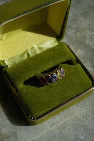 Natures Skittles - Sterling Mixed Gemstone Band Size 7