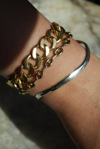 Silver Surfer - Sterling Wave Bangle Bracelet