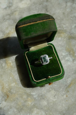 Delicacy - Sterling Framed Moss Agate Gemstone Ring Size 8