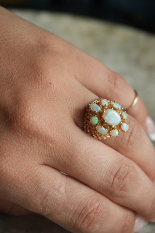 14K OPAL CENTER STAGE RING