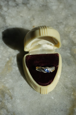 Tanzanite Twist - Dual Tone Gemstone Ring Size 9.5